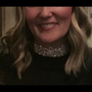 Floral Rhinestone choker necklace